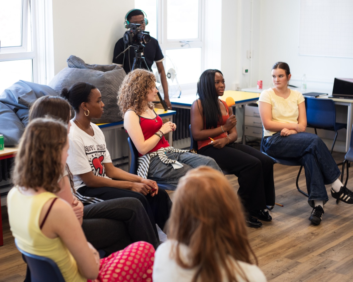 Young people at the workshop